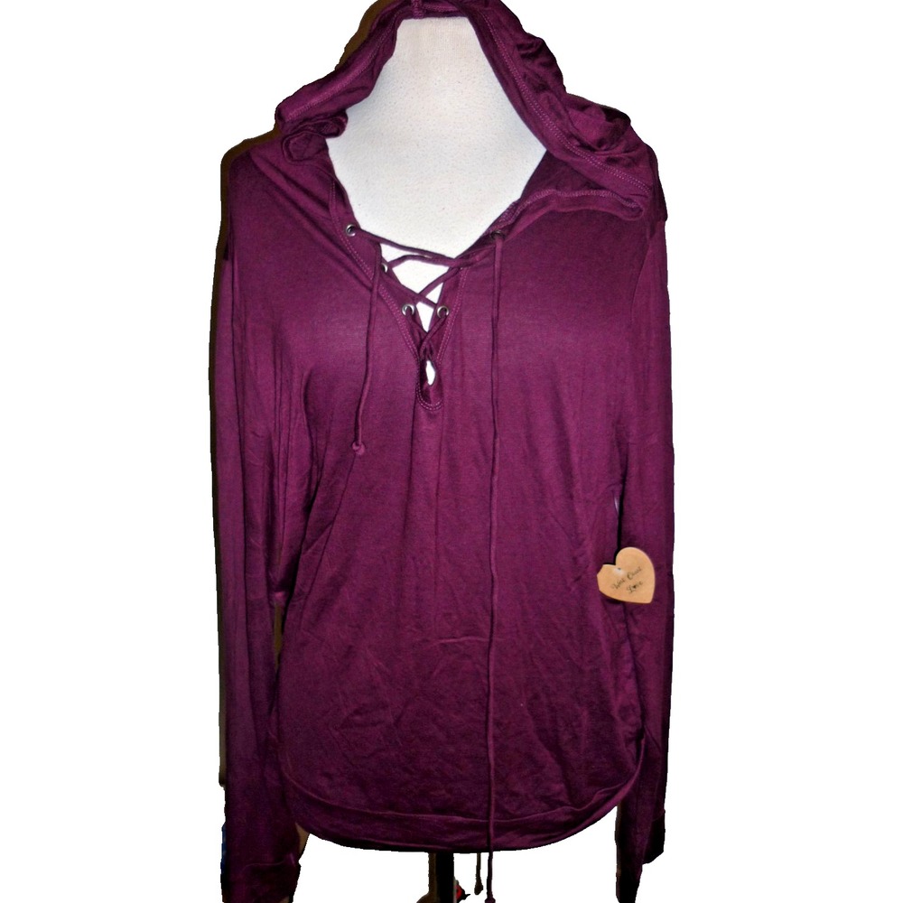 NEW‎ West Coast Love Sweatshirt Hoodie Cordovan Rayon Spandex sz 2X